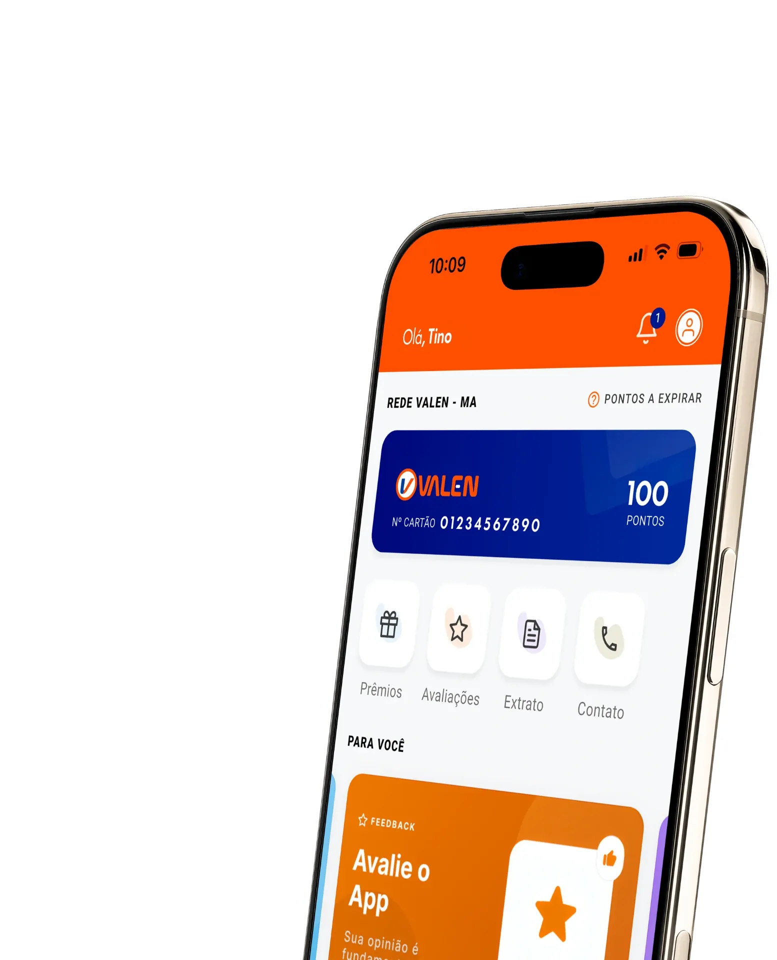 Aplicativo Clube Valen Fidelidade no celular